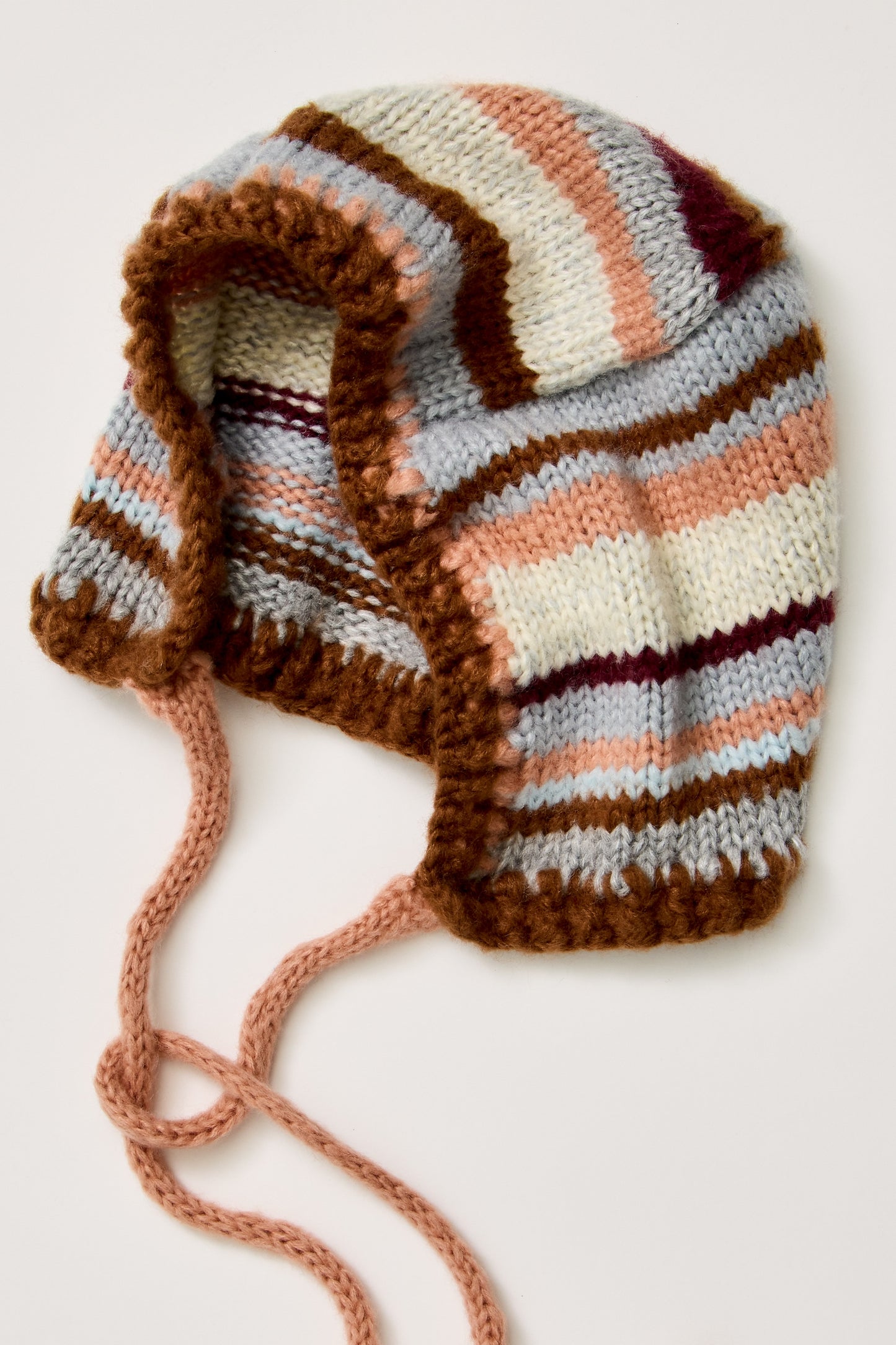 Evie Multi Stripe Bonnet in Chocolate Combo