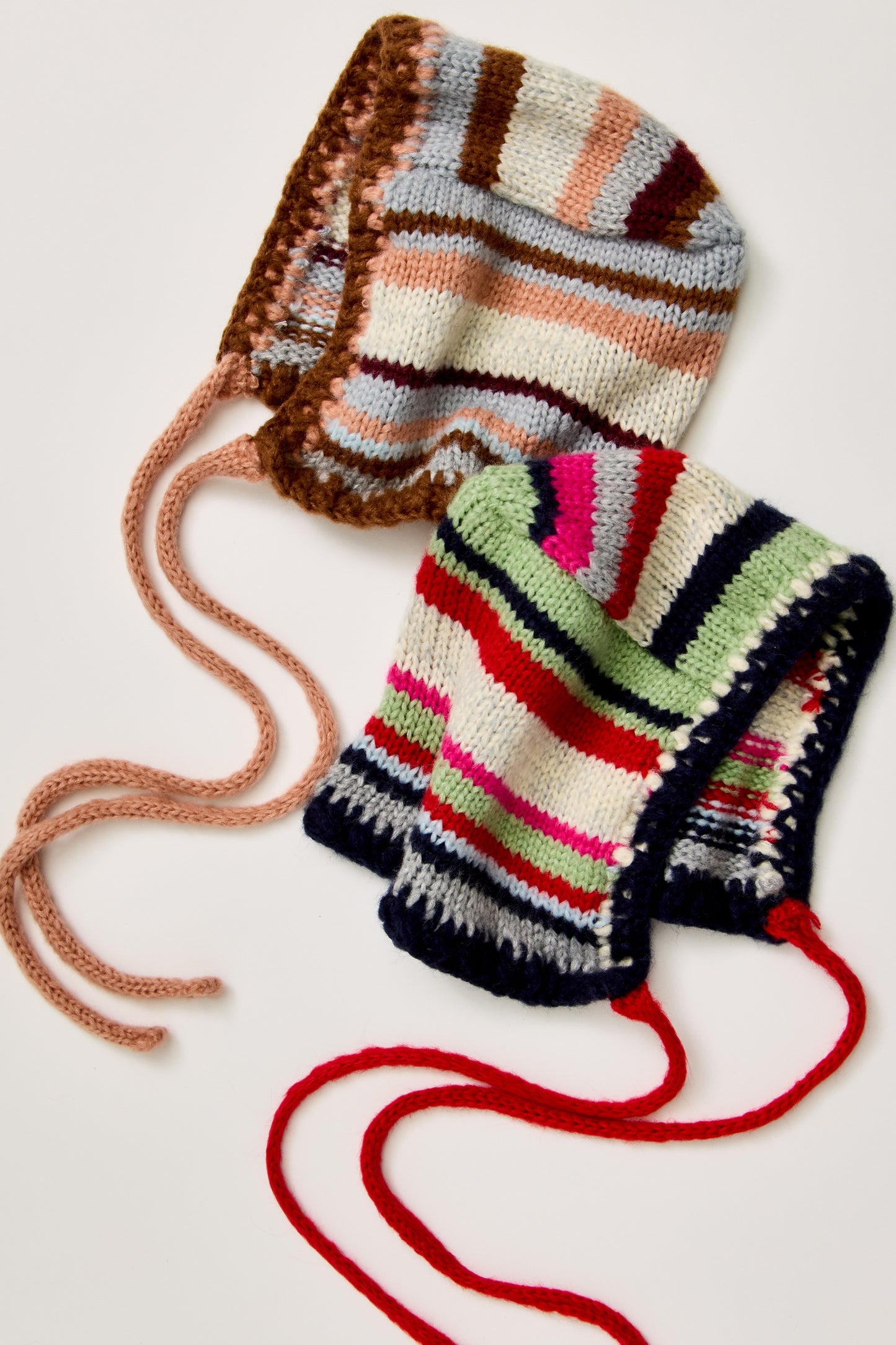 Evie Multi Stripe Bonnet in Chocolate Combo