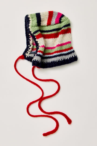 Evie Multi Stripe Bonnet in Navy Combo
