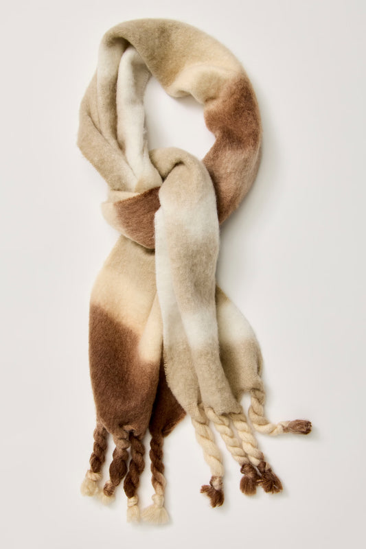Winter Days Blanket Scarf - Oat Combo