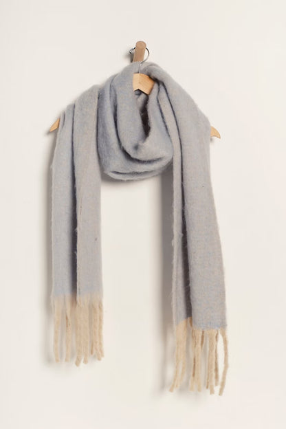 Winter Chill Blanket Scarf in Blue