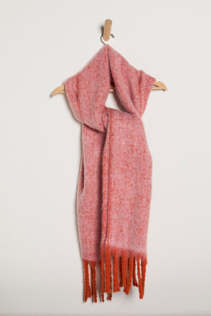 Winter Chill Blanket Scarf in Pink