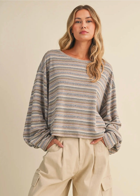Oversized Cinched Cuff Pullover