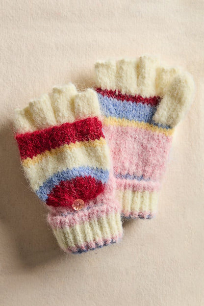 Super Stripe Glove in Ivory