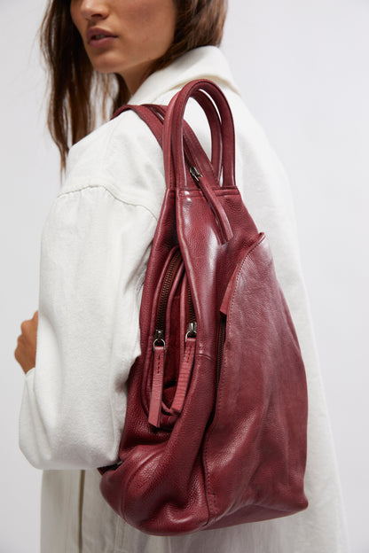 Soho Convertible Sling Bag in Crimson