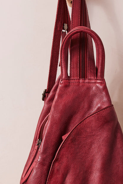 Soho Convertible Sling Bag in Crimson