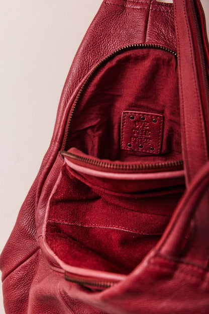 Soho Convertible Sling Bag in Crimson