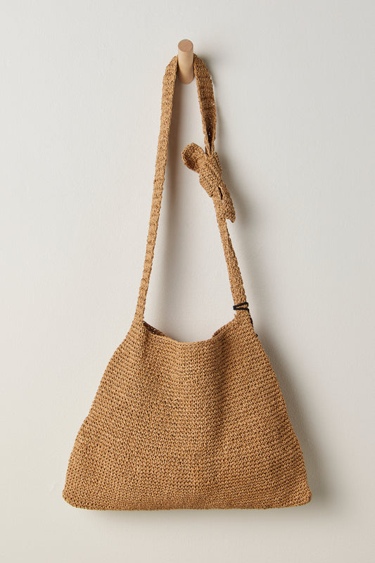 Coastal Crush Straw Tote - Natural