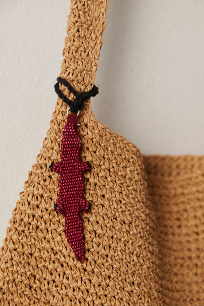 Coastal Crush Straw Tote in Natural