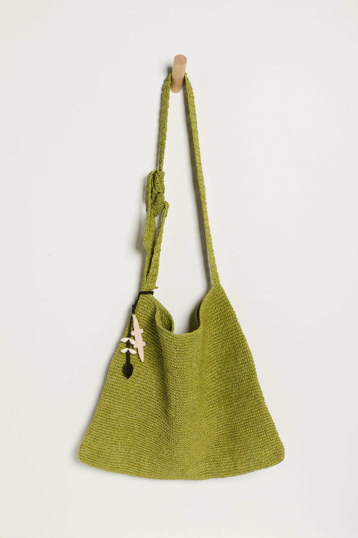 Coastal Crush Straw Tote in Matcha