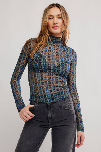 Lyric Sheer Lace Long Sleeve