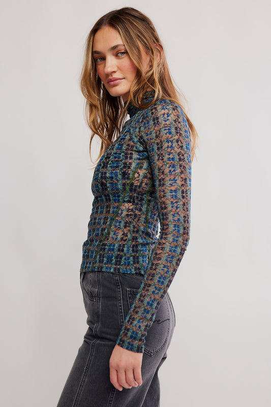 Lyric Sheer Lace Long Sleeve