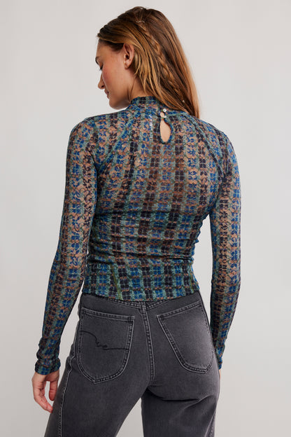 Lyric Sheer Lace Long Sleeve