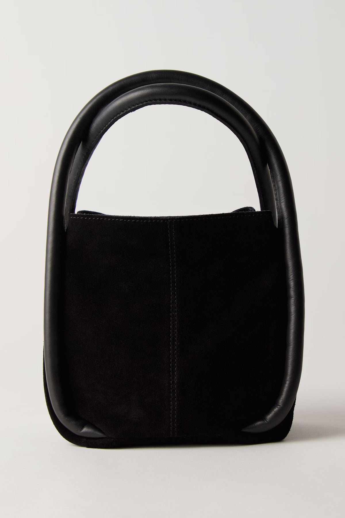 Barlow Suede Bucket Bag in Black