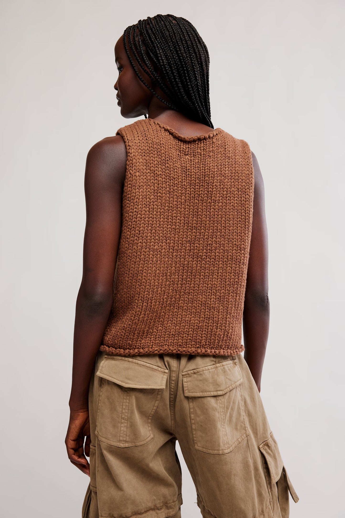 Opal Knit Tank in Emperador