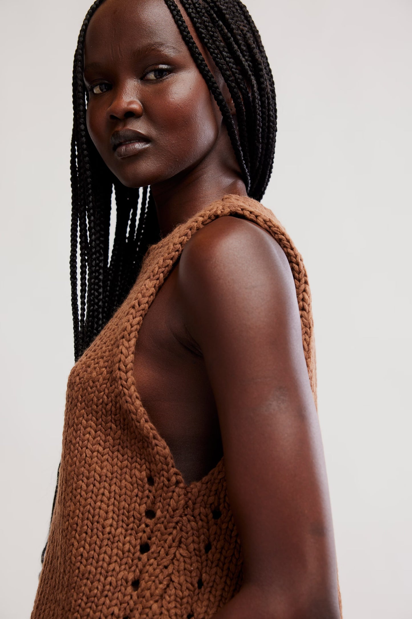 Opal Knit Tank in Emperador