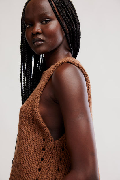Opal Knit Tank in Emperador