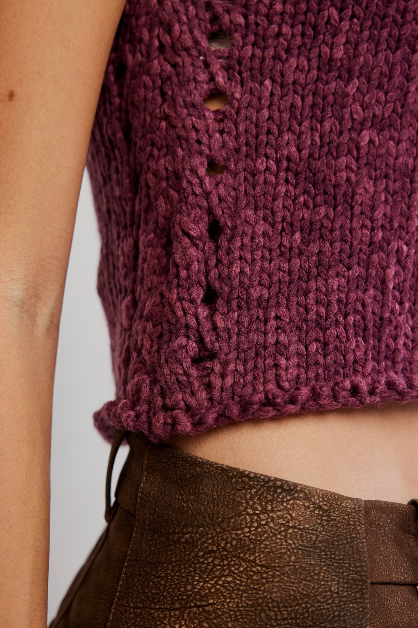 Opal Knit Tank in Sangria