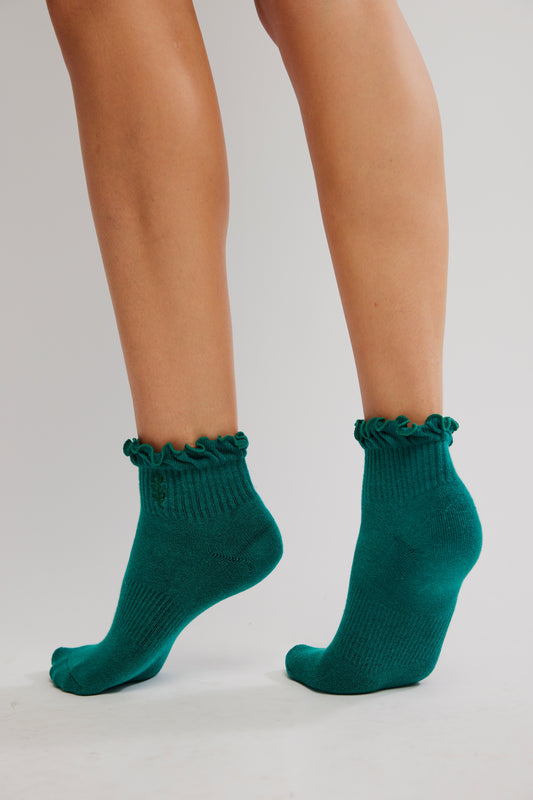 Movement Classic Ruffle Socks in Midnight Jade
