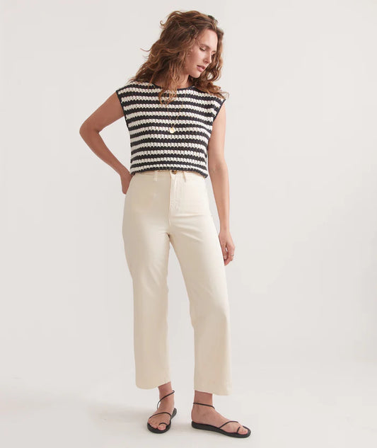 Bridget Crop Pant in Papyrus