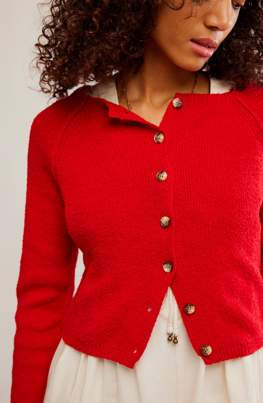 Sydney Shrunken Cardi - Atlas Red