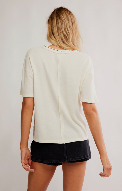 Merry Meowy Tee in Ivory