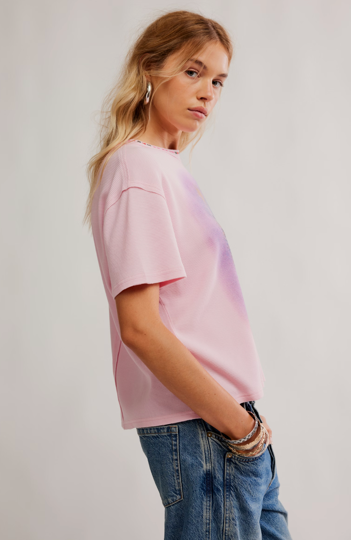 Merry Meowy Tee in Pink