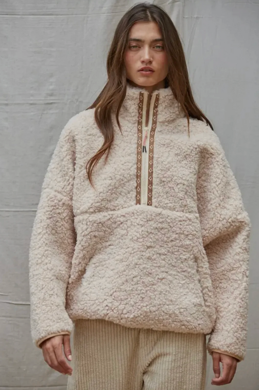Half-Zip Sherpa Pullover