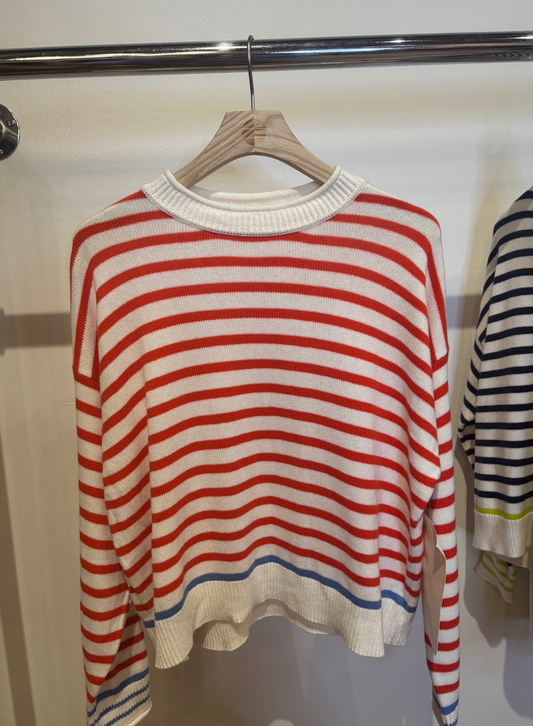Suki Rollneck Sweater Red Stripe