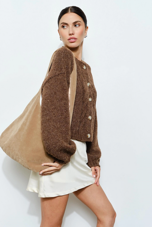 Stevie Suede Hobo Bag