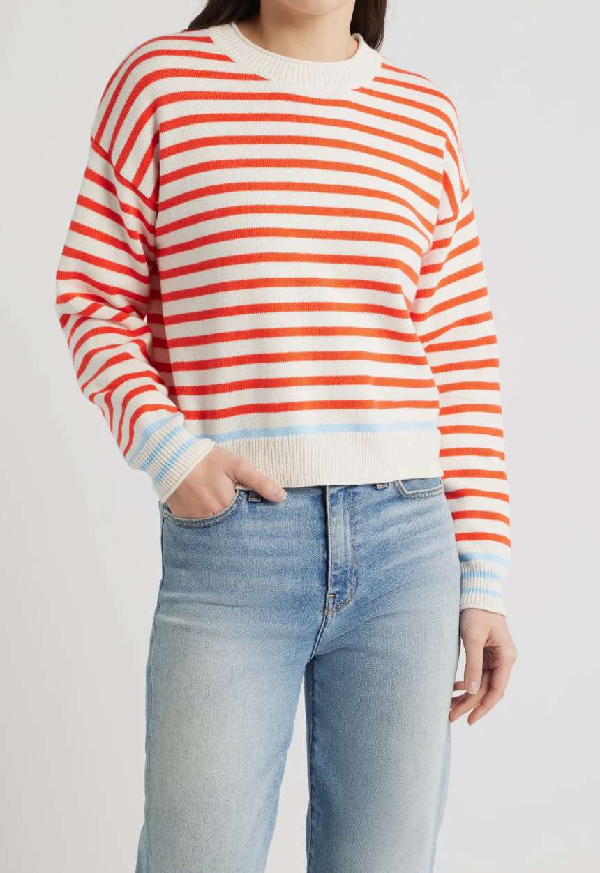 Suki Rollneck Sweater Red Stripe