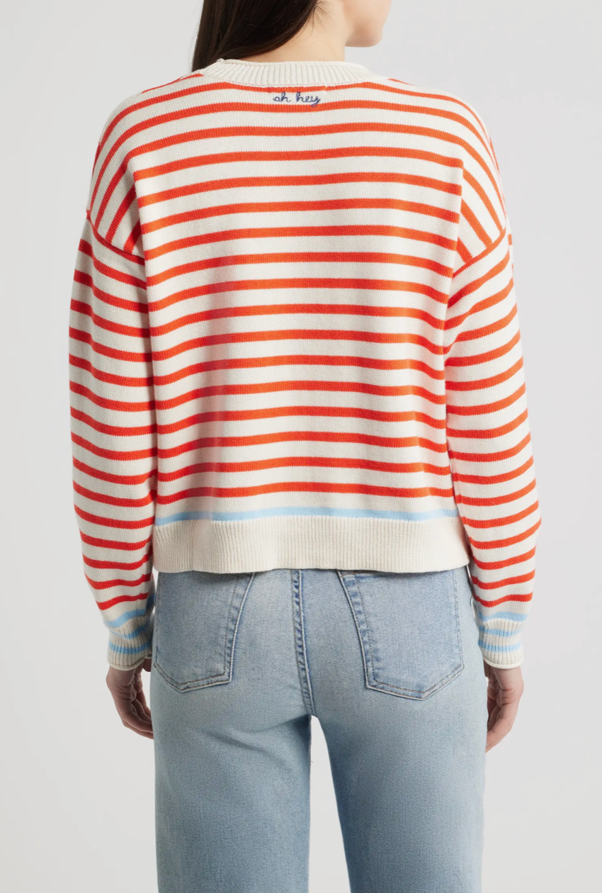 Suki Rollneck Sweater Red Stripe