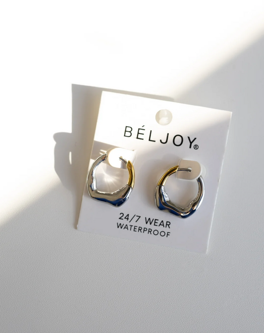 Elvo Irregular Huggie Hoops