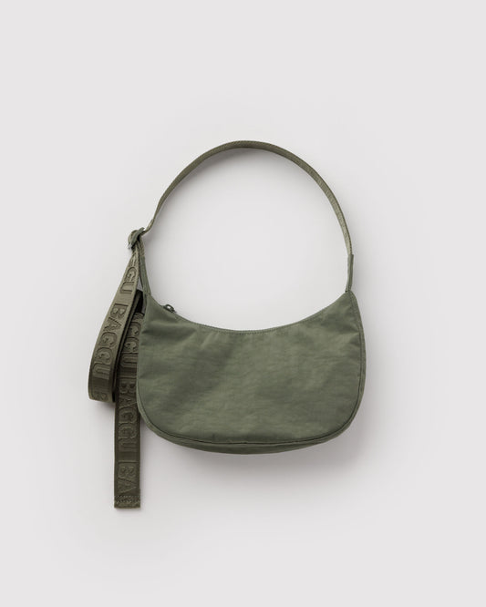 Small Nylon Crescent Bag - Caper