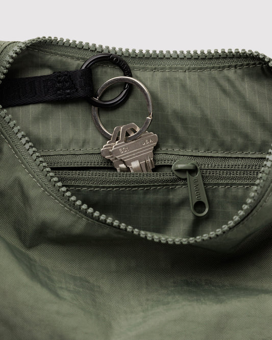 Small Nylon Crescent Bag - Caper