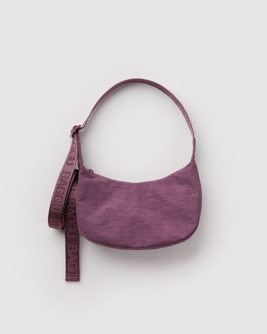 Small Nylon Crescent Bag - Wild Plum