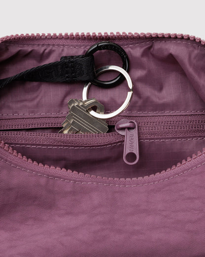 Small Nylon Crescent Bag - Wild Plum