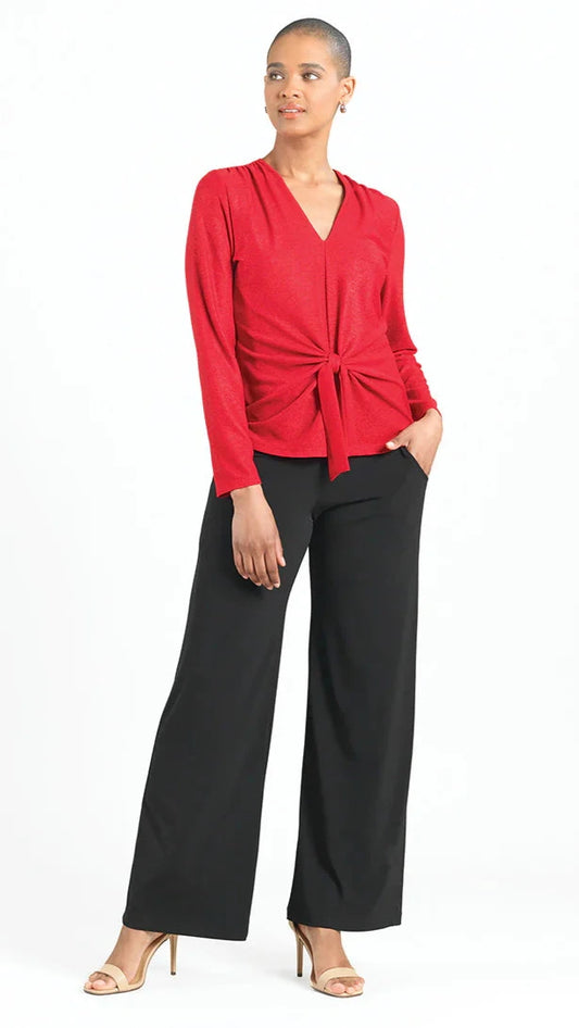 Glimmer Speck V-Neck Tie Top