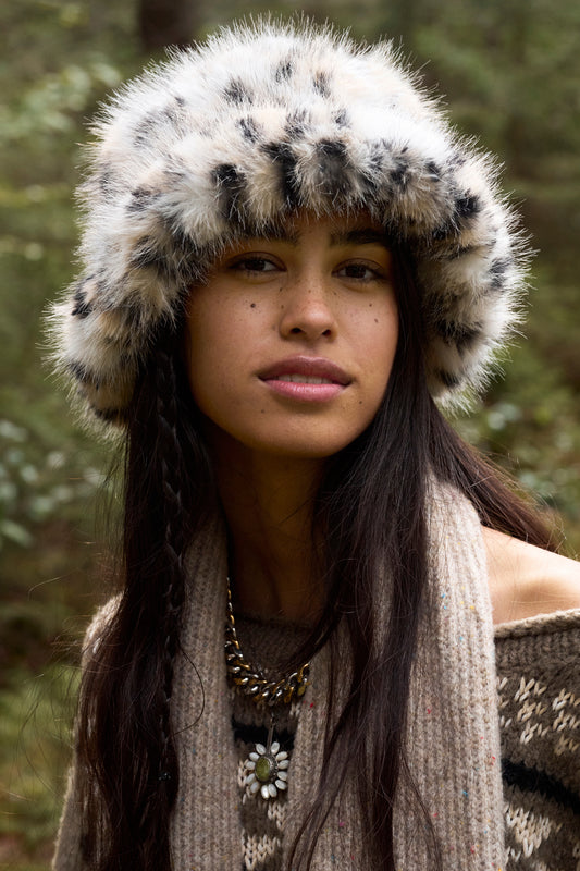 Ice Queen Bucket Hat in Leopard