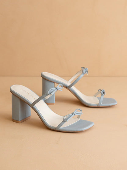 The Wendy Double Strap Bow Heels