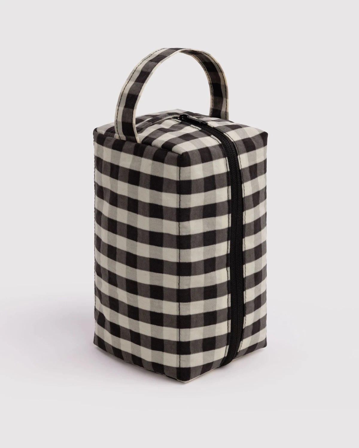 Dopp Kit - Black & Cream Gingham