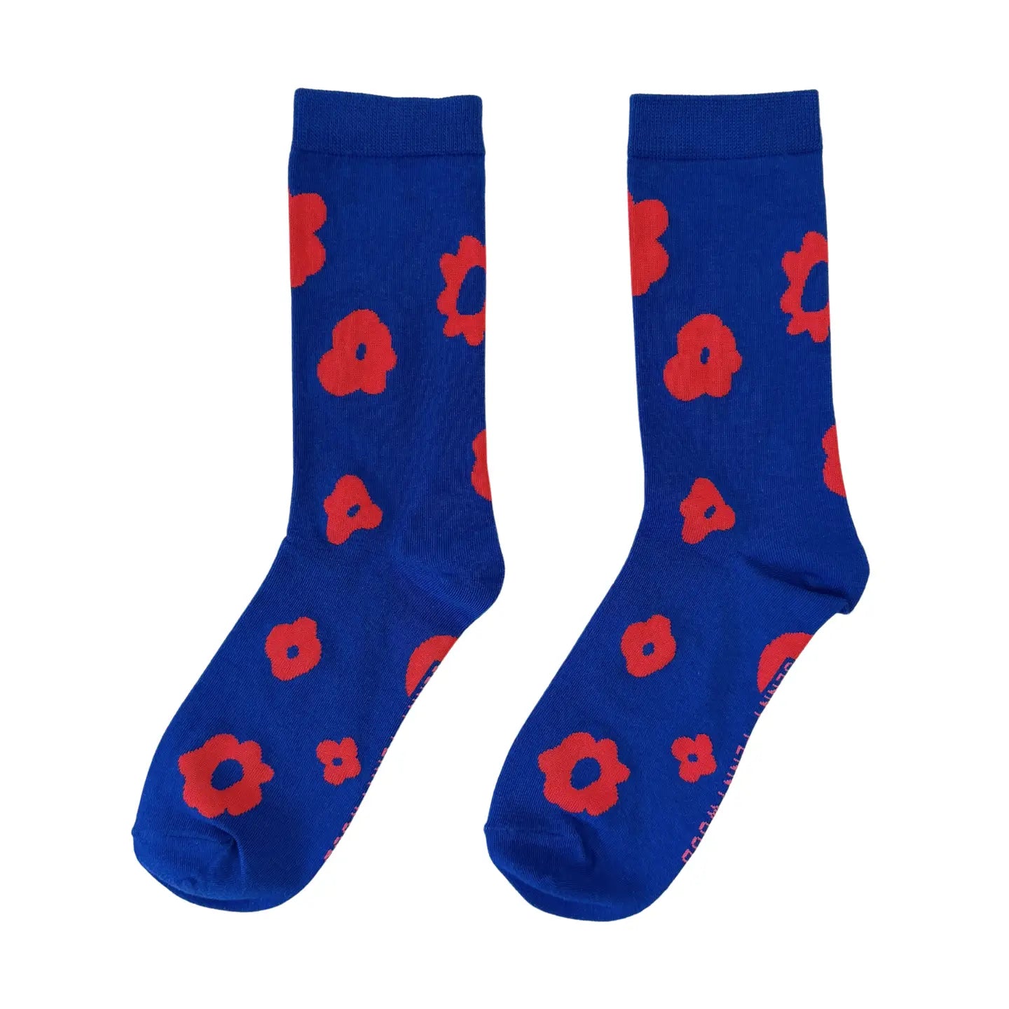 Celeste Crew Socks - Brick & Rave Blue