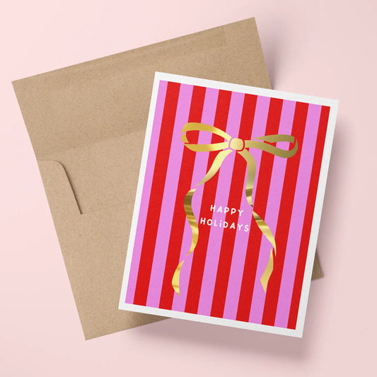 Bow Holiday Christmas Card