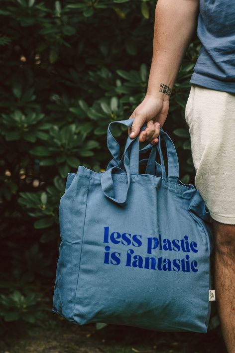 Less Plastic Organic Tote Bag