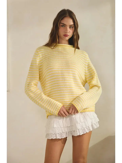Everyday Cozy Stripe Knit Sweater