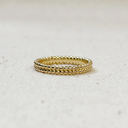 Double Beaded Band Ring