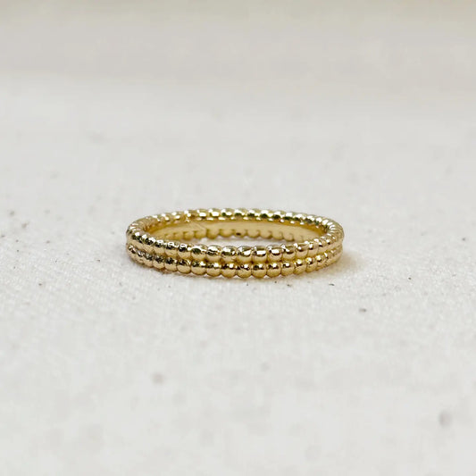Double Beaded Band Ring