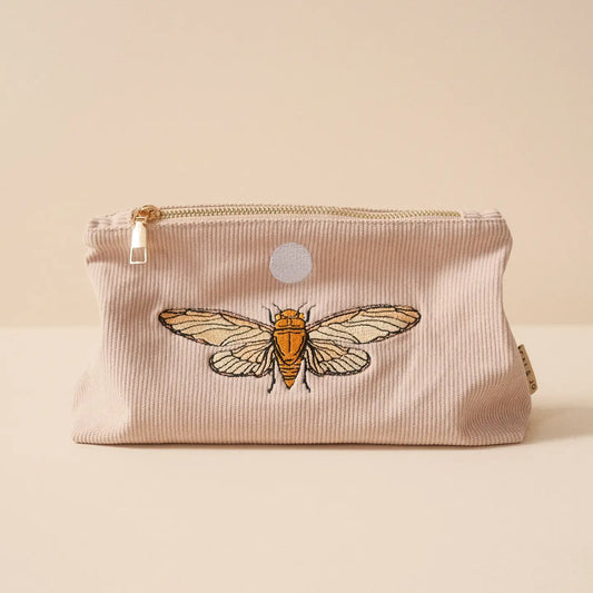 Bee Corduroy Pouch