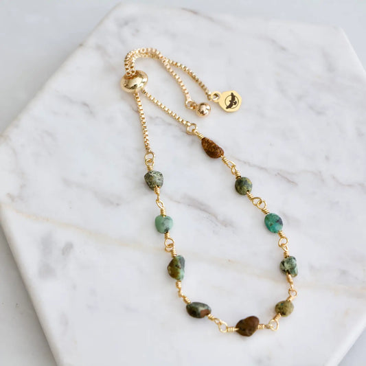 African Turquoise Adjustable Bracelet