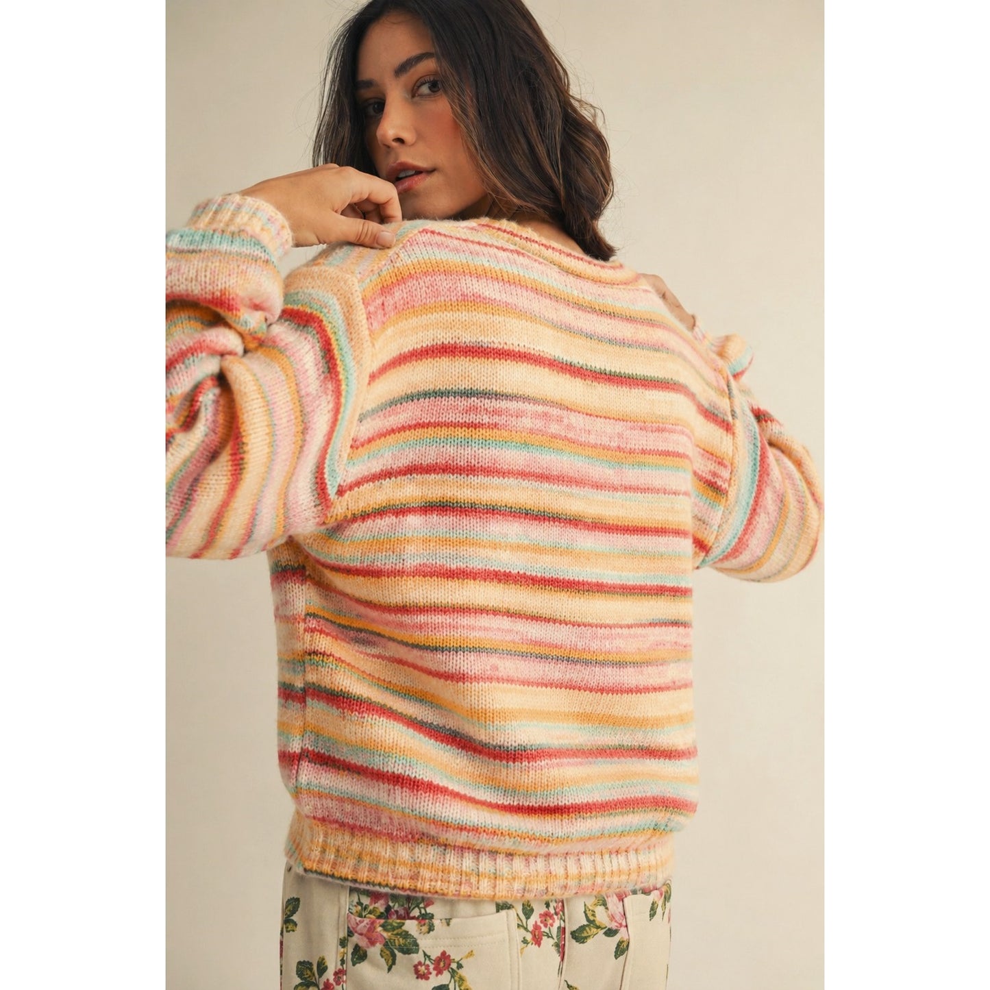 Sunrise Cotton Candy Stripe Sweater